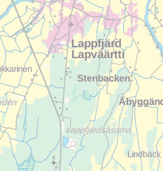 1-4 1. PERUS- JA TUNNISTETIEDOT 1.1 Tunnistetiedot Suunnittelualue sijaitsee Lappväärtissä, Kristiinankaupungissa. Alueen pinta-ala on noin 18 ha.