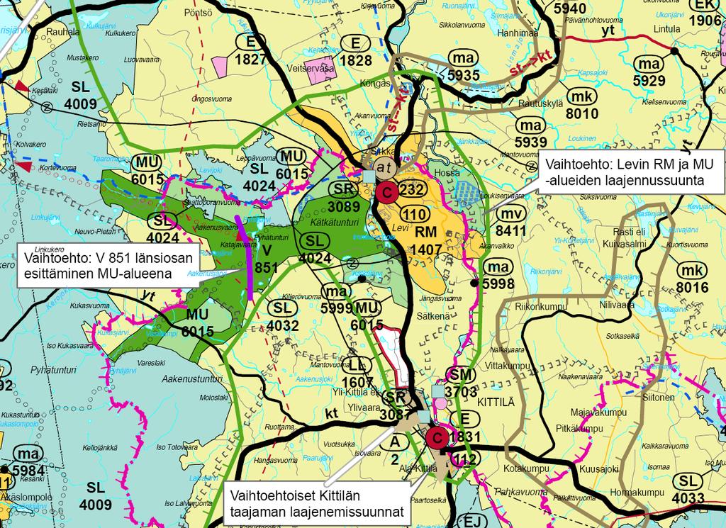 3 3. Suunnittelun lähtökohdat 3.1 Maakuntakaava Asemakaavan suunnittelualue on Tunturi-Lapin maakuntakaava-alueella.