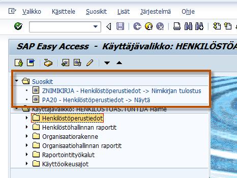Suosikkien lisäys 40 Suosikit-kansioon voit listata useimmin käyttämäsi transaktiot Suosikkeja voit lisätä esim.