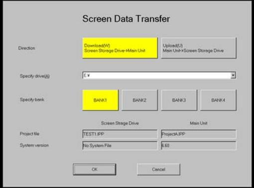 Avautuu ikkuna jonka asetuksista on valittava Memory Card ja valitaan millä asemalla USB-tikku on, jonka jälkeen OK ja Transfer. Huom!