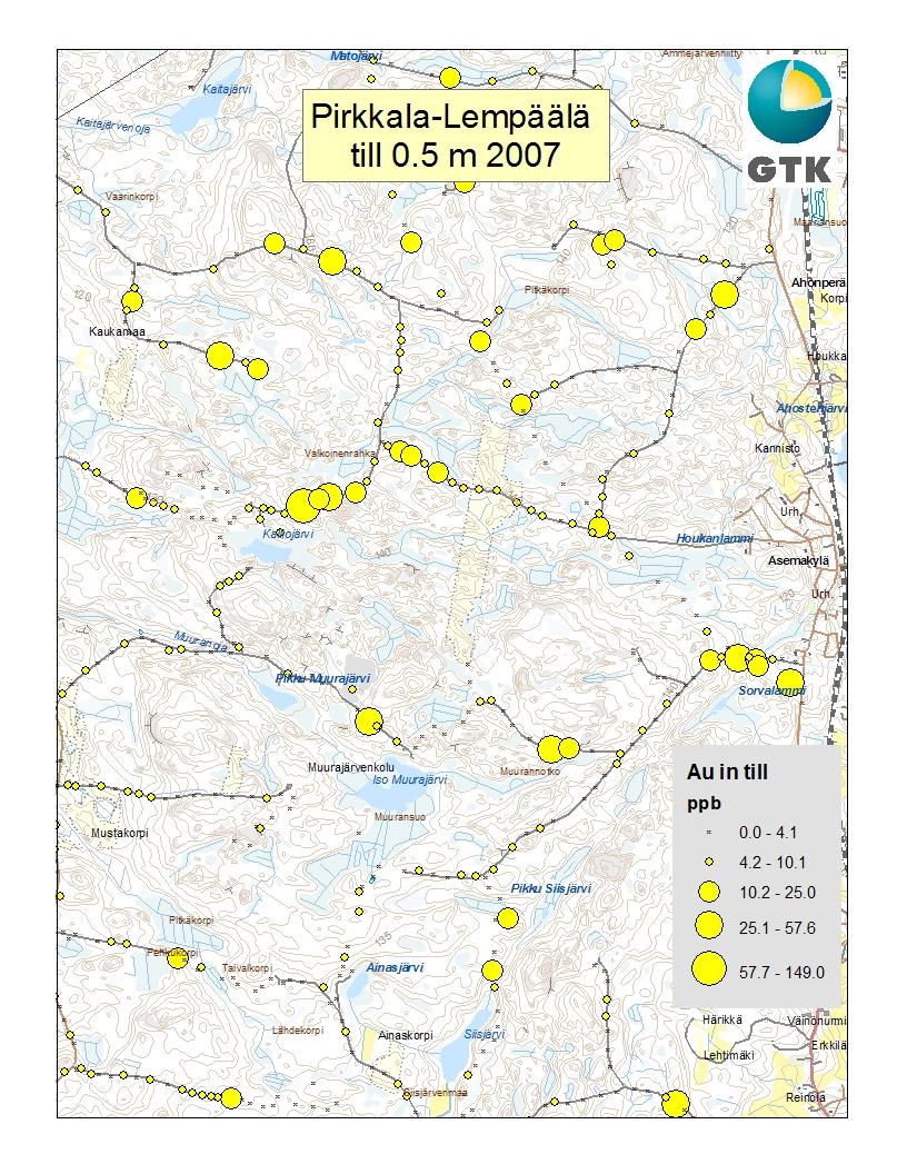Kärkkäinen, Huhta, Tranberg 2008 14 löydetty kvartsiutuneita hiertovyöhykkeitä, joissa on ollut