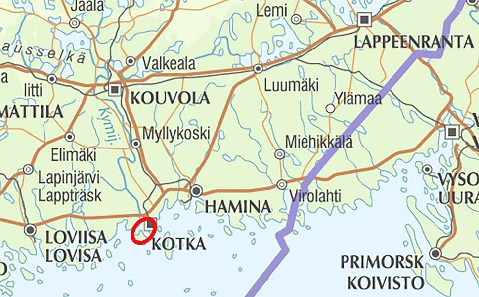 2. Lähtökohdat 2.1. Suunnittelualue ja tieverkko Merituulentie (mt 355) on reilun kolmen kilometrin pituinen seututieyhteys Kymenlaakson maakunnassa sijaitsevassa Kotkan kaupungissa (kuva 11).