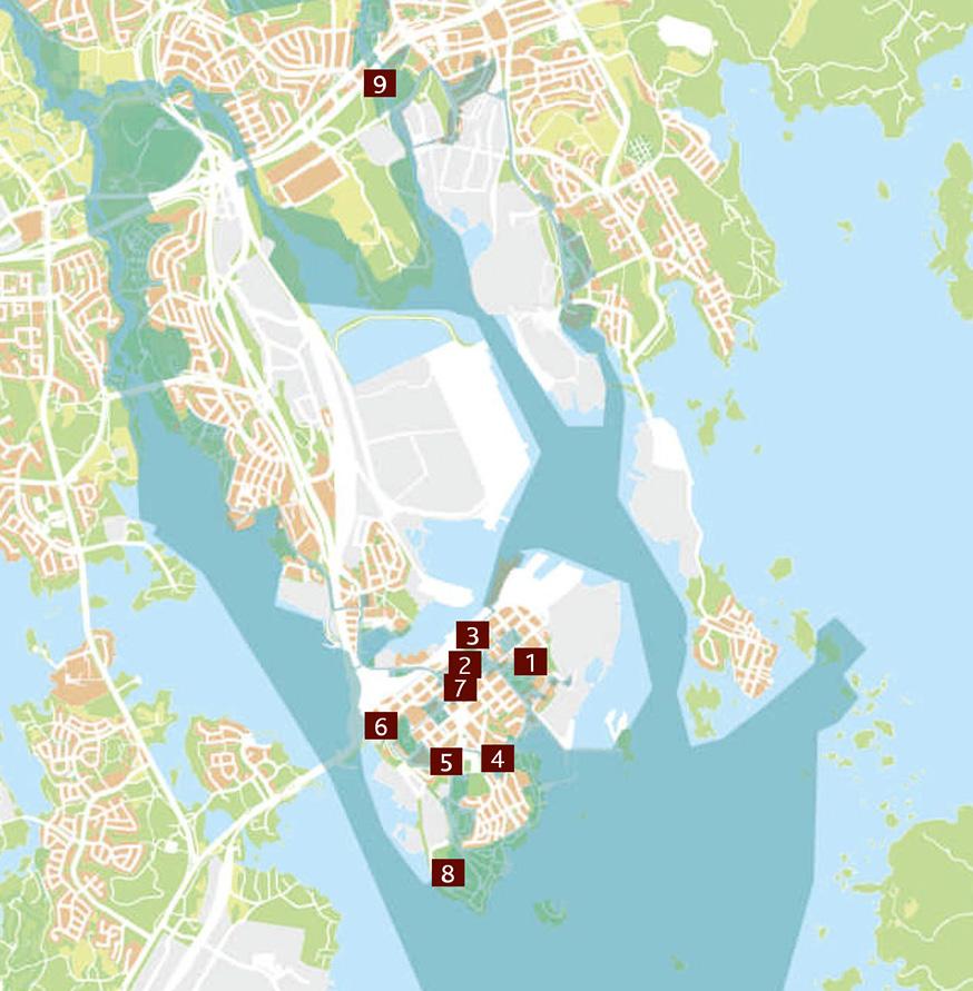 osaa, Redutti Kotka ja Kotkansaaren patteri. Arkeologisesti arvokkaita muinaisjäännöskohteita on Takakylän alueella, Salakanniemessä sekä Norssaaressa.