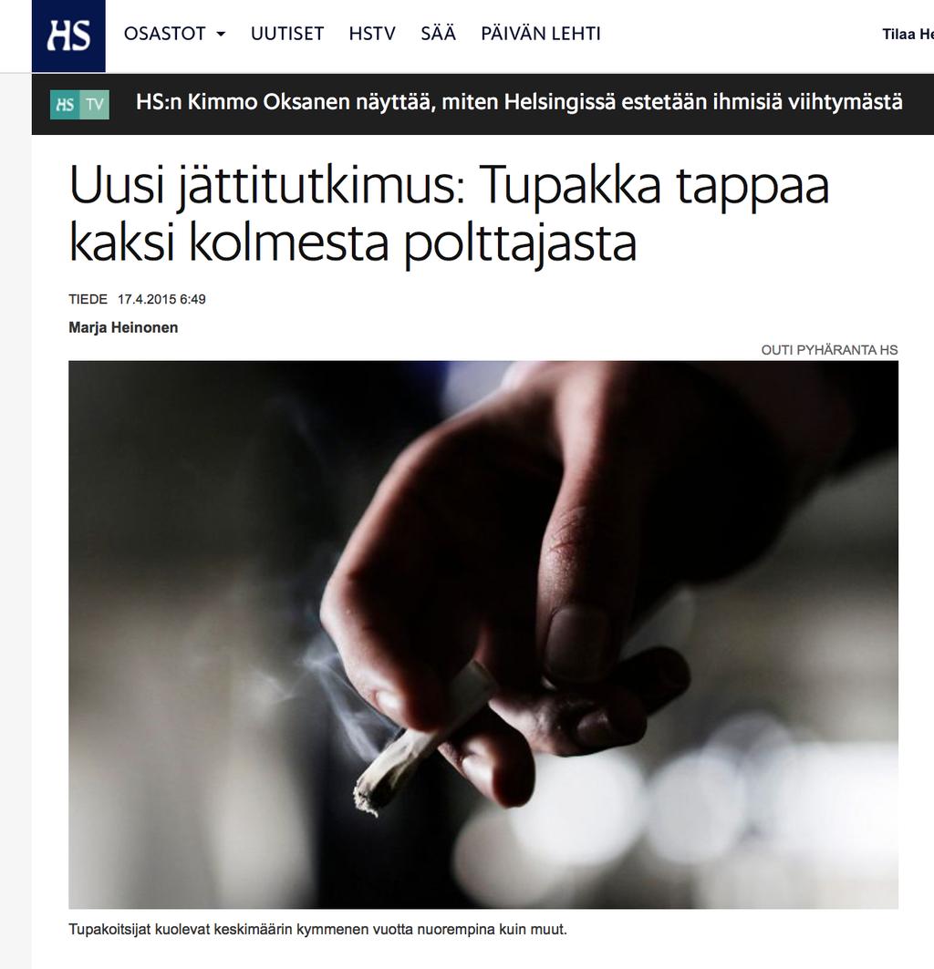 4.4.216 ESITYKSEN SISÄLTÖ Mielenterveyskuntoutuja ja tupakka Solja Niemelä Psykiatrian ja päihdelääkebeteen professori (ma.