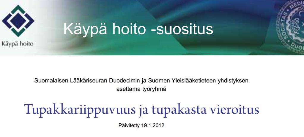 4.4.216 Onko lääkäri tai hoitaja tupakoinnin lope3amisen tueksi NikoBinikorvaustuo_eiden käy_ö (%) (n=48) Ohjannut ne]sivuille (n=42) 1 NikoBini- inhalaa_ori 19 18 Antanut kirjallista materiaalia