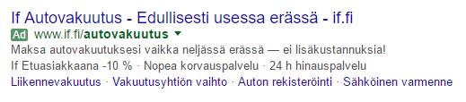 2 Google Adwords Lokakuussa vuonna 2000 julkaistu Google Adwords on avainsanoihin perustuvaa hakusanamainontaa Googlen omissa hakuverkostoissa. Adwords tarjoaa muun muassa ns.