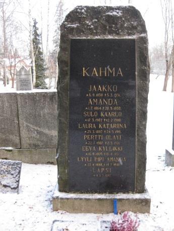 Suojeluskuntalainen, Seinäjoki 1988 Maanpuolustajan patsas, Intiö, Oulu 1991 Orimattilan varsat, Orimattila 1976 49 Jaakko Kahma 6.8.1850