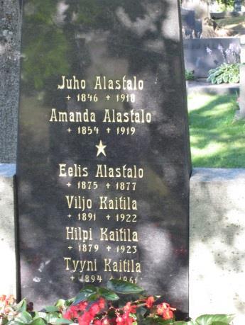 Monipuolisesti mukana eri luottamustehtävissä. Kirkkovaltuusto 1964-1970. Partiotoiminta. 10 Juho Alastalo 21.6.1846 20.12.1918 Maanviljelijä.