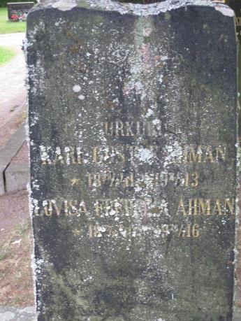 Maria kuoli nälkävuonna 1868 ja Juhana 1896. Tässä haudassa lepää myös heidän poikansa Kustaa, joka oli kotitalonsa myytyään siirtynyt maanviljelijäksi Kärkölään.