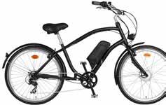 27-1552 599,- Sähköpolkupyörä Cruiser 26" 7-vaihteinen Aito cruiser-pyörä näyttävään