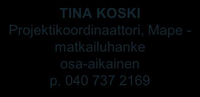 044 547 7711 ARI AHOVIRTA Projektipäällikkö, Salo IoT osaamiskeskittymä p.