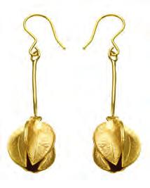 bronze 42 cm, 45 cm, 50 cm 8214/2 Korvakorut / Earrings kirkas pronssi / bright bronze Ø 12 mm