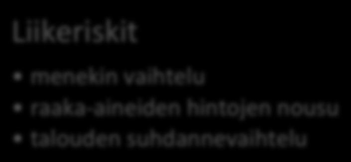 Dynaamisiin riskeihin kuuluvat usein liikeriskit sekä taloudelliset ja poliittiset riskit, koska niistä voi seurata voittoa tai tappiota.