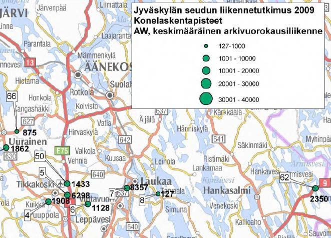 Kuikan ja Nyrölän kautta kulkee koulubussi 34. Lisäksi Kuikassa Saarijärventietä kulkee arkisin seitsemän bussia vuorokaudessa Uuraisten ja Jyväskylän suuntaan.