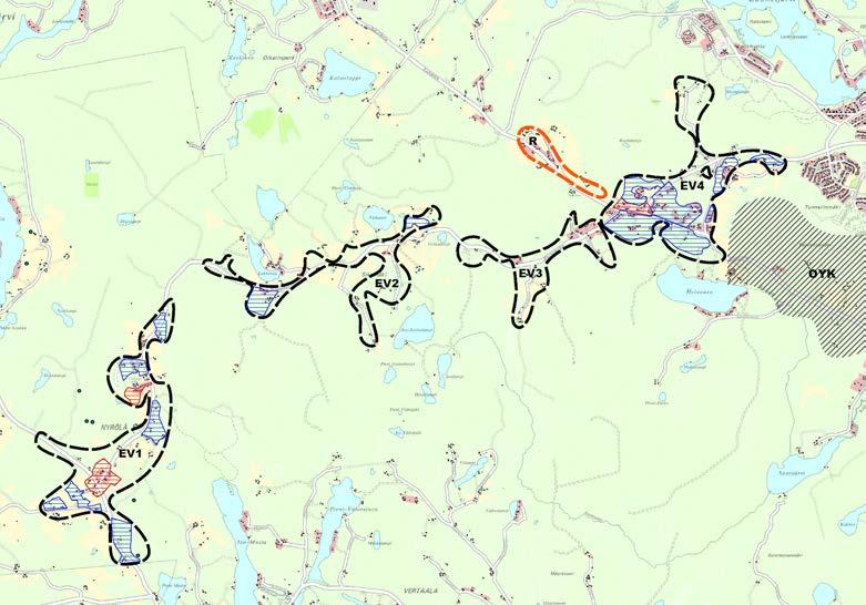 37 Heinonen-nimisen järven rantaan Kuikan kyläkeskuksen tuntumaan sijoittuu pienelle alueelle runsaasti loma-asutusta. Loma-asutusta halutaan silloin tällöin muuttaa vakinaiseen asumiseen.