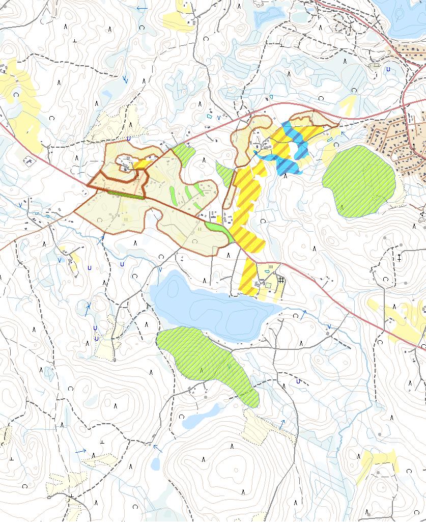 0 200 400 800 1 200 1 600 Kaposenmäki m Oksala Kuusela Mikonoja ^_ 180 Lava Lähteelä Mikkola Heinälehto Rauhamäki Riuttalampi Riutta Norola!