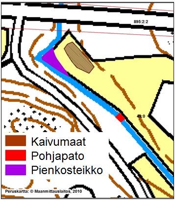 toteutetut ojakunnostukset. 1.1. Mustialan pienkosteikko ja pohjapato (kartalla kohde1) Mustialan pienkosteikko ja pohjapato toteutettiin 30.