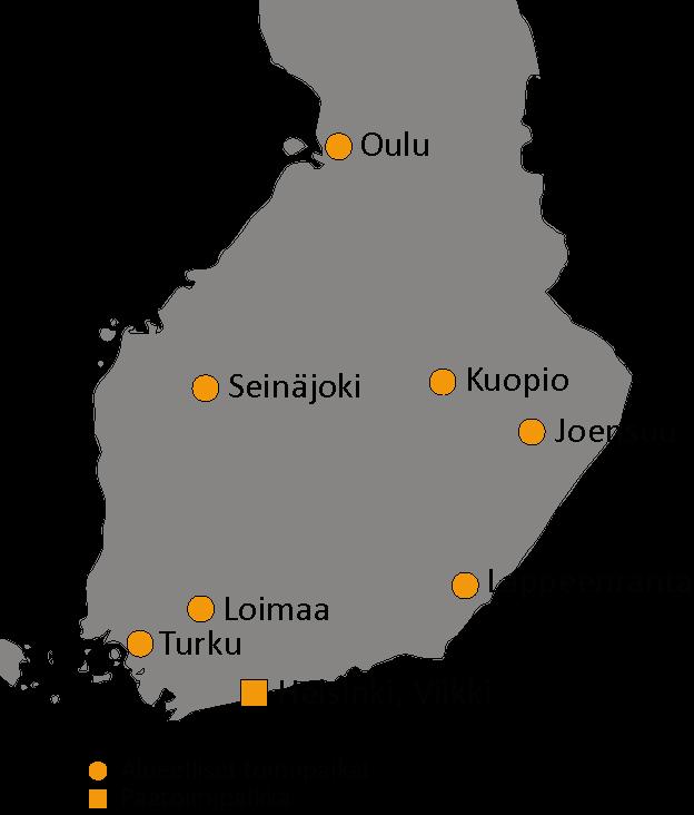 Henkilöstö ja toimipaikat (2016) 651 työntekijää: 434 Helsingissä 112 muissa toimipaikoissa: Turku,