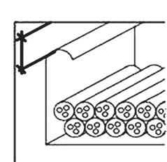 3 Etäisyydet betoniseinässä ja lattiassa - kaapelit Kaapeli / kaapelinippu / kaapelihylly jossa PYRO-SAFE DG-CR 1,5 wrap (seinässä) [mm] Kaapeli / kaapelinippu /