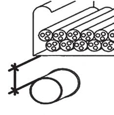 3.1 Etäisyydet betoniseinässä ja lattiassa / kipsilevyseinässä - kaapelit Kaapeli / kaapelinippu / kaapelihylly yhdessä PYRO-SAFE FLAMMOTECT-A pinnoitteella Kaapeli / kaapelinippu / kaapelihylly