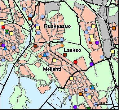 21 Reijolan peruspiiri Kirjasto Koulu, ala-aste Erikois- ja yksityiskoulu Koulu, lukio Koulu, yläaste Kulttuurikeskus Leikkipuisto Nuorisotila Päiväkoti Terveysasema Terveyskeskussairaala Yhteinen