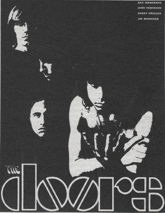 Rock-yhtye Doors halutaan myös nostaa esille mustavalkoisella albumin kuvalla (Kuva 12).