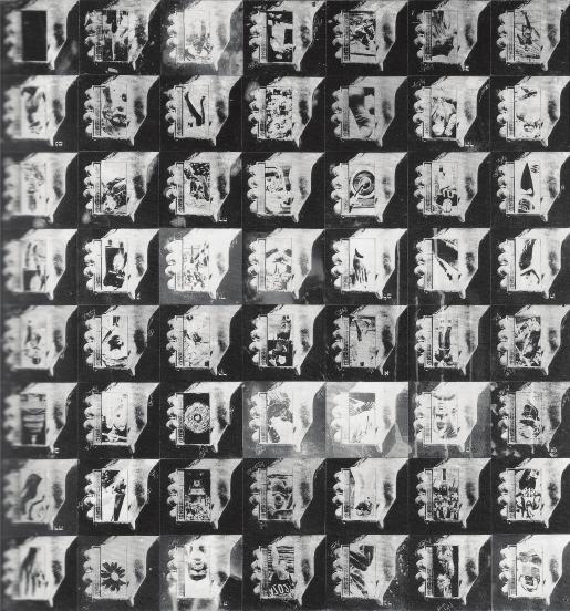 Lähde: Grundberg, Gauss, 1988, 92 KUVA 13 Wallace Berman: Untitled, 1957 Alla olevassa kuvassa (Kuva 14) on esitelty 1950-luvun