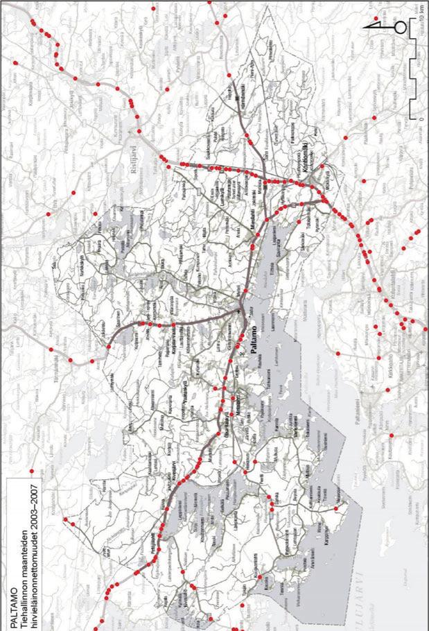 Paltamon liikenneturvallisuussuunnitelma 2009 21 PALTAMON LIIKENNETURVALLISUUDEN NYKYTILA JA ONGELMAT Kuva 16.