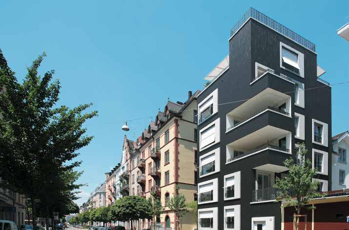 Keraamiset laatat StoVentec C Kaupungintalo Zurlindenstraße, CH-Zürich. Arkkitehti: huggenbergerfries Architekten AG, CH-Zürich.