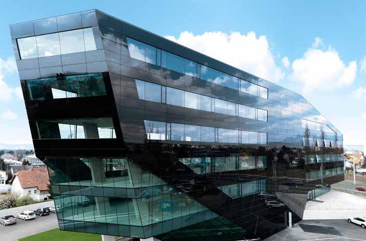 Lasi StoVentec Glass Toimisto- ja liikerakennus MP09, AT-Graz. Arkkitehti: GS architects, AT-Graz.