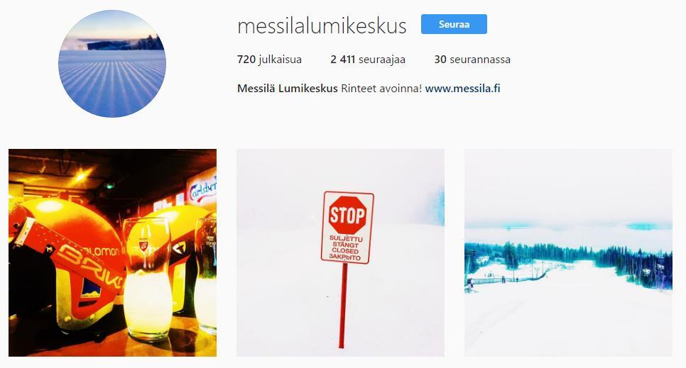 4 Miten muut toimivat Katsoessa miten muut laskettelukeskukset hyödyntävät sosiaalista mediaa markkinointija viestintäkanavana, voi saada kuvan siitä, mikä toimii ja hyödyntää sitä omassa