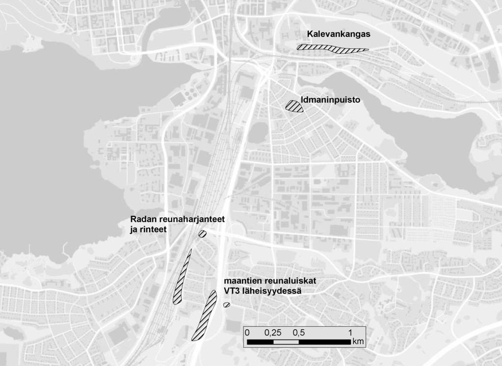 6.3 Kaava-alueen ulkopuolella Seuraavaksi lähin mäkihiilikoin esiintymä, Nekala b sijaitsee Mäntyhaantien eteläpuoleisella metsittyvällä joutomaatontilla noin 400 metrin päässä lännessä.