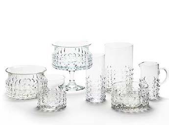 Iittala 1947 1970 hiottu kristalli leveä samppanjalasi 16 cl, 12 kpl viinilasi 12 cl, 8 kpl