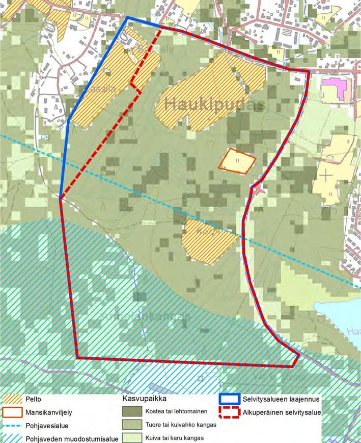 Sivu 17 8.3.2016 8 Maankäyttö- ja metsätyypit sekä pohjavesialueet.