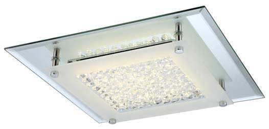 VISTA 60382-06 LED Plafond, metal / Glass / Crystal Size