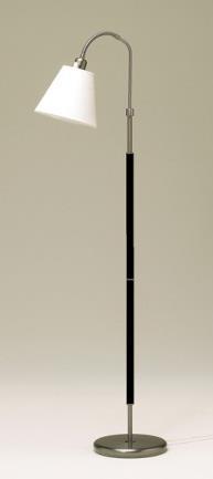 PRIMO 40541-02 Floor Lamp, metal / wood Color : Brushed nickel / Black wood Dia.