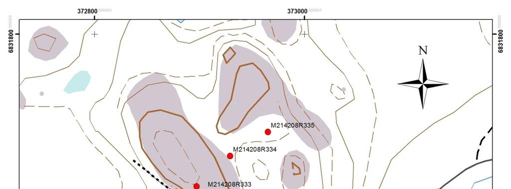 4 1.3 Suoritetut tutkimukset Tutk.ass. Juhani Alanen kartoitti Eräjärven gabroa syksyllä 2008 yhden viikon ajan ja paikansi nyt kuvattavan mineralisoituneen siirrosvyöhykkeen.