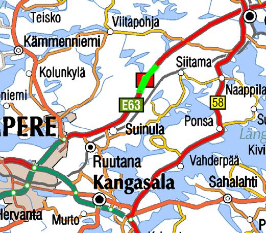TAMPEREEN AMMATTIKORKEAKOULU OPINNÄYTETYÖ 54 (76) 5.6 Valtatie 9 Valkijärven ohituskaistat, Orivesi /23/ 5.6.1 Yleiskuvaus kohteesta Hankkeen sijainti Hanke sijaitsee Pirkanmaalla valtatiellä 9 Tampereen ja Oriveden välisellä osuudella Valkijärven kohdalla.