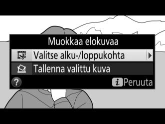 3 Valitse Valitse alku-/loppukohta. Paina i tai J, korosta Valitse alku-/ loppukohta ja paina 2.