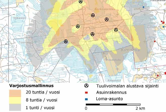 Alustavat varjostuksen mallinnustulokset