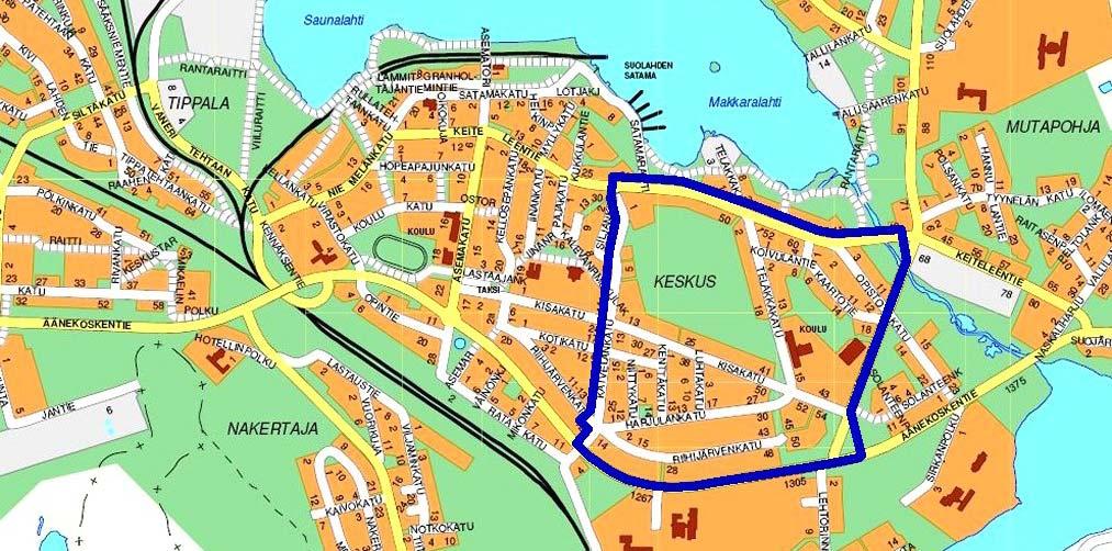 ÄÄNEKOSKI KISAKADUN-HARJULANKADUN ASEMAKAAVAN MUUTOS