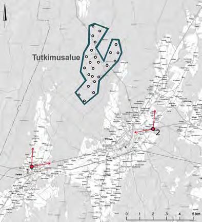 10.2 Tuulivoimapuiston vaikutukset maisemaan ja kulttuuriympäristöön Ruosteniemenpään kylältä avautuu näkymä etelään Kinnasharjun länsipuo-lella sijaitsevan viljelyaukean suuntaisesti.
