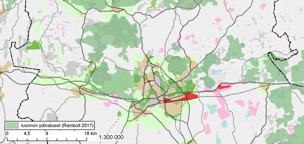 nykyinen asutus on jo pirstonut kaupungin läheisiä ydinalueita melko pieniksi.