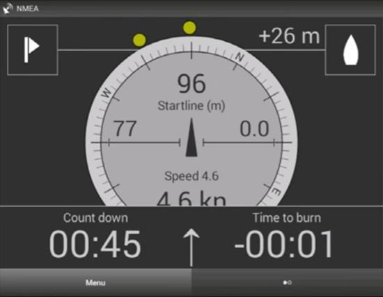 Lähdön ajoittaminen SailRacerilla Time to burn positiivinen Matkaa linjalle Kumpi pää on parempi 96 m = 46 s @ 4,7 kts Time to burn nolla Time to burn negatiivinen Kun Time to burn on nolla, ajamalla