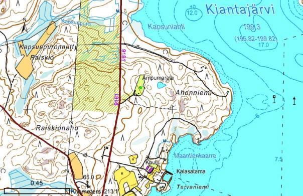 Liite 6 Numero: 42 Kunta: Suomussalmi Kiannan erä ry:n ampumarata Osoite Kiannanniementie 89 Huoltotila Koordinaatti, itä 598773 Majoitustiloja läheisyydessä Koordinaatti, pohj.