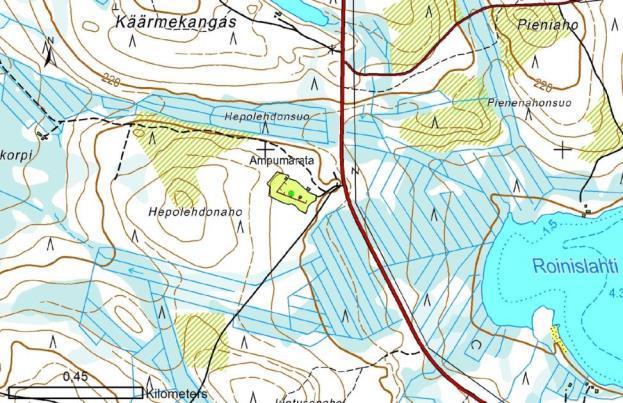 Liite 6 Numero: 46 Kunta: Suomussalmi Riistanhoitoyhdistyksen Käärmekankaan ampumarata Osoite Veikkolantie 35 Huoltotila Koordinaatti, itä 591087 Majoitustiloja läheisyydessä Koordinaatti, pohj.