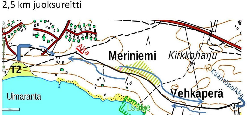 Supersprint 19, 17 ja 15 2,5km ja Supersprint 13 ja 11 1km juostaan reittikartan