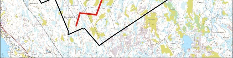 Linjalaskentatuntien kokonaismäärä oli 15 tuntia. Havaintoja pesivistä linnuista kerättiin myös muiden maastokäyntien yhteydessä. Kuva 5-37.