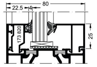 3 ADS 80 -LASITUSTAULUKKO X = 7-8 mm 284826 X = - 6 mm 28482 X = 3-4 mm 284824 Lasin