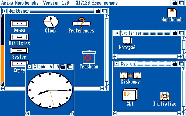 AMIGA Workbench 1.0 1985 http://www.